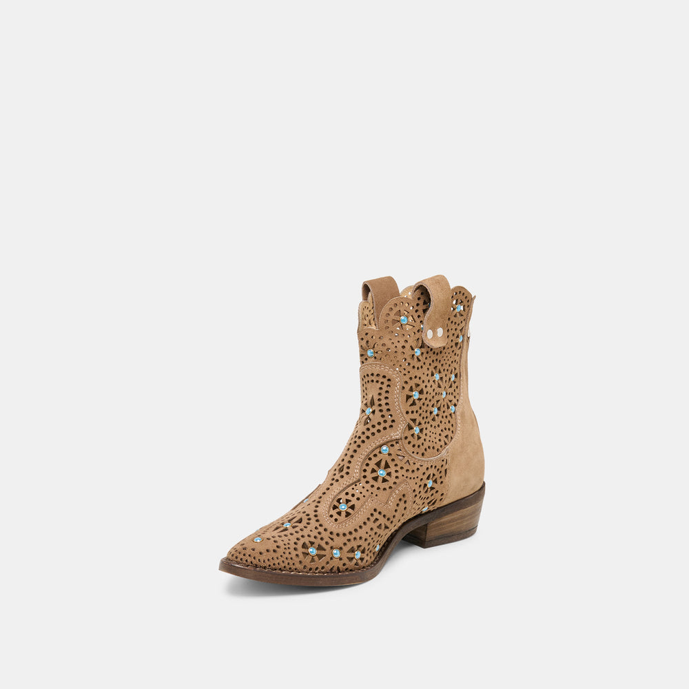 Oakly Mushroom Suede Booties / Dolce Vita