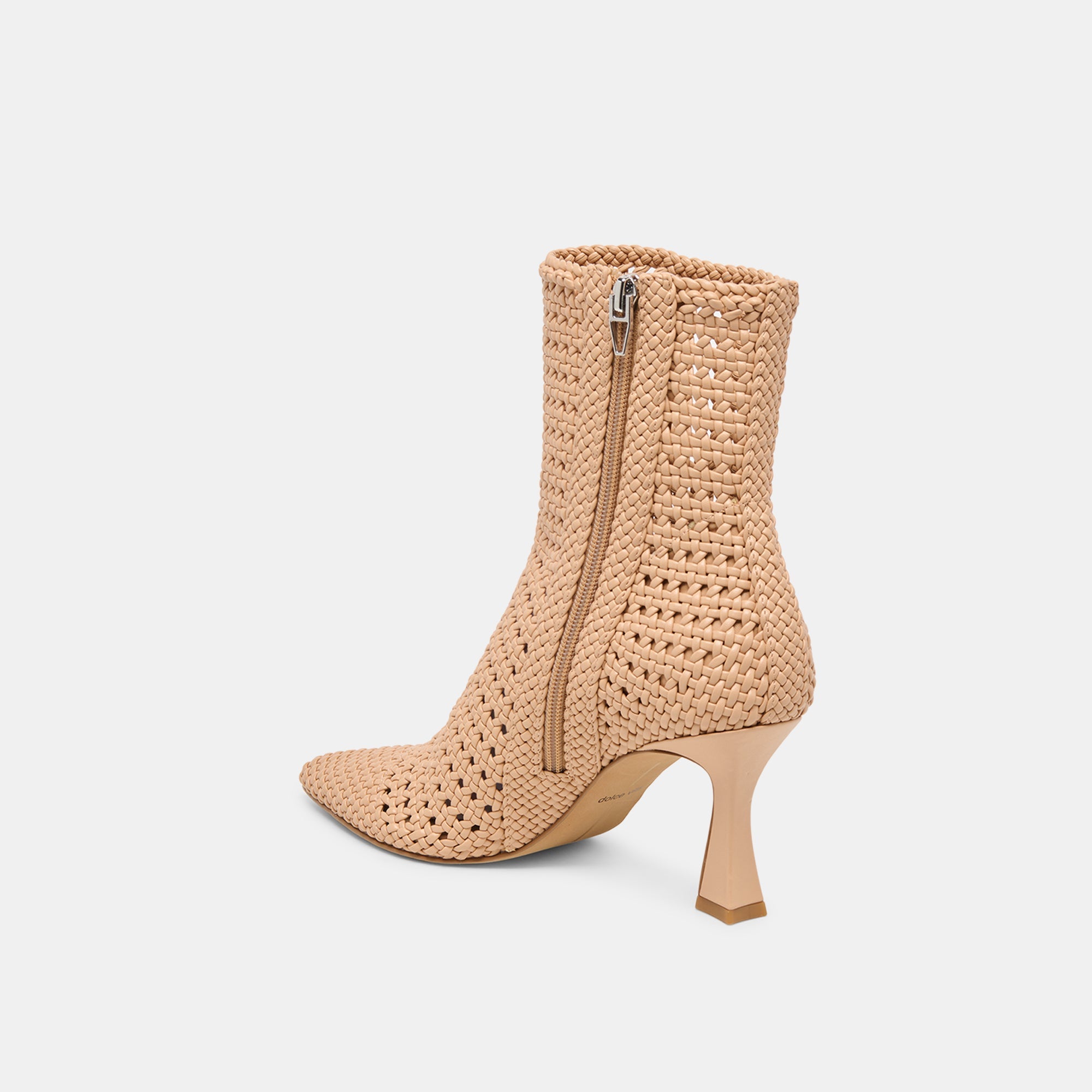 Embry Lt Tan Woven Stella Booties / Dolce Vita