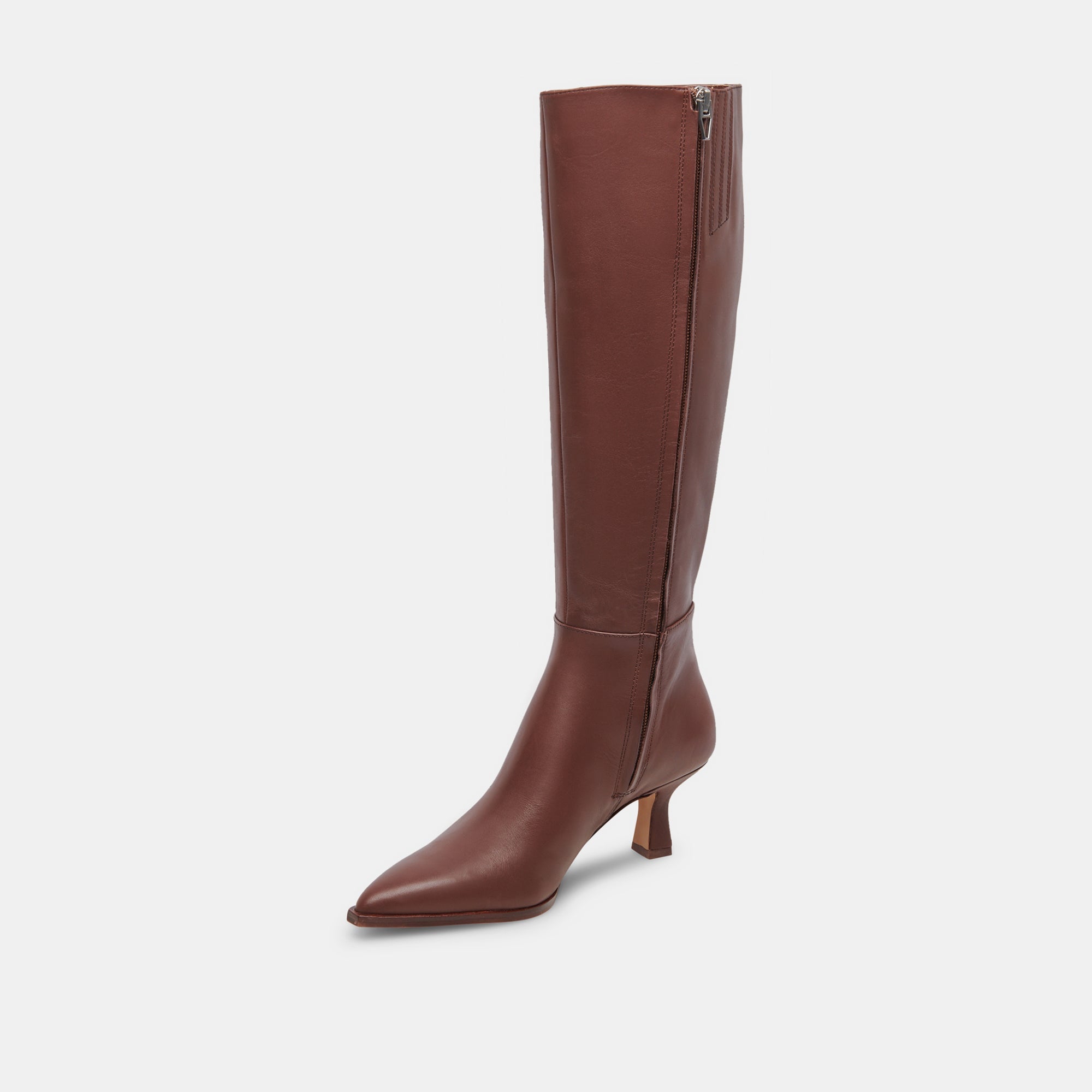 Auggie Extra Wide Calf Chocolate Boots | Leather Wide Calf Boots
 – Dolce Vita / Dolce Vita