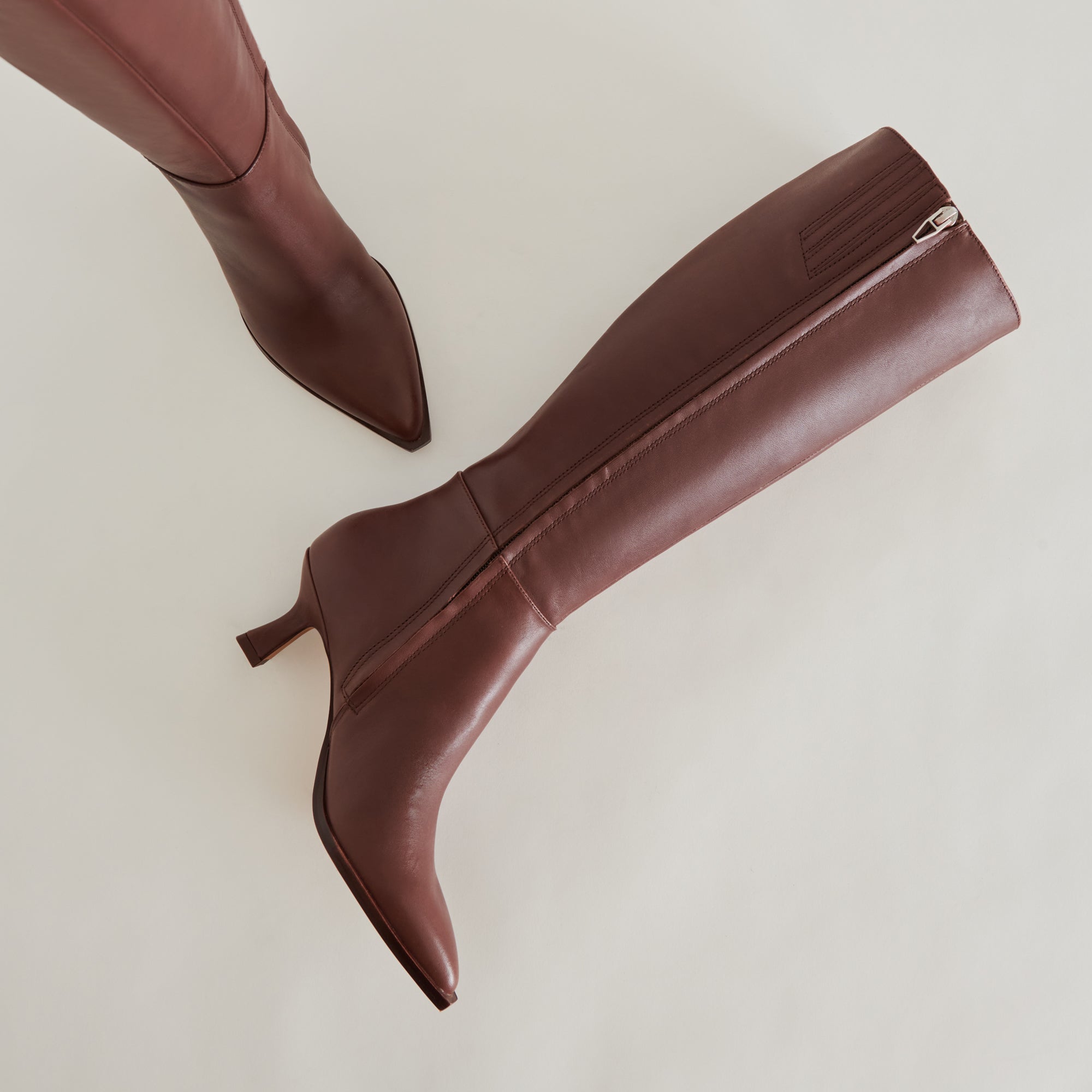 Auggie Extra Wide Calf Chocolate Boots | Leather Wide Calf Boots
 – Dolce Vita / Dolce Vita
