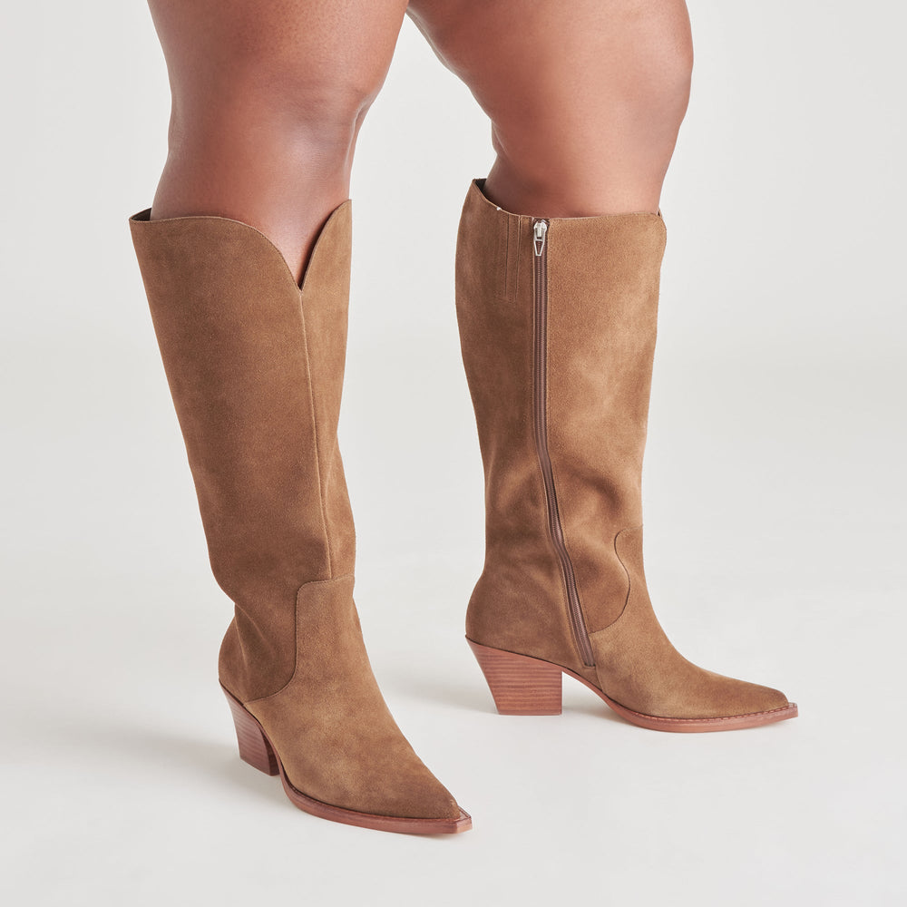 Raj Extra Wide Calf Brown Suede Boots | Suede Wide Calf Boots
 – Dolce Vita / Dolce Vita