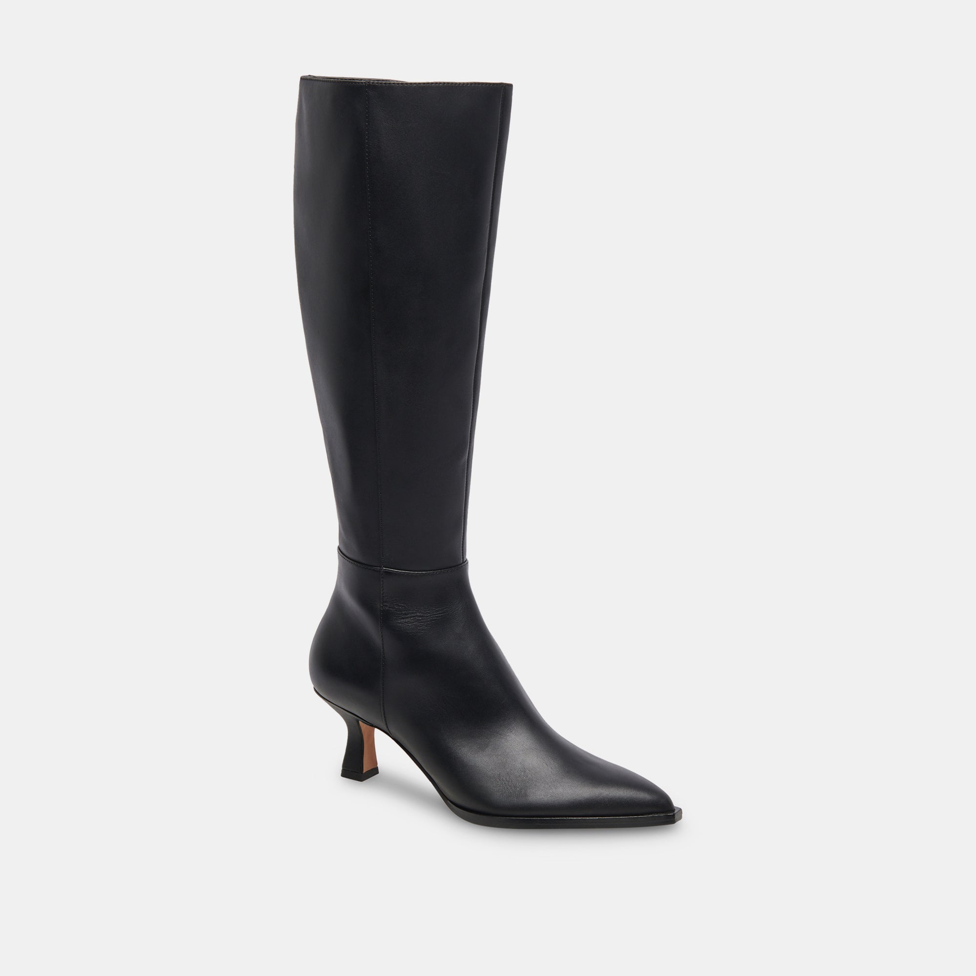 Auggie Wide Calf Boots | Black Leather Boots by Dolce Vita / Dolce Vita
