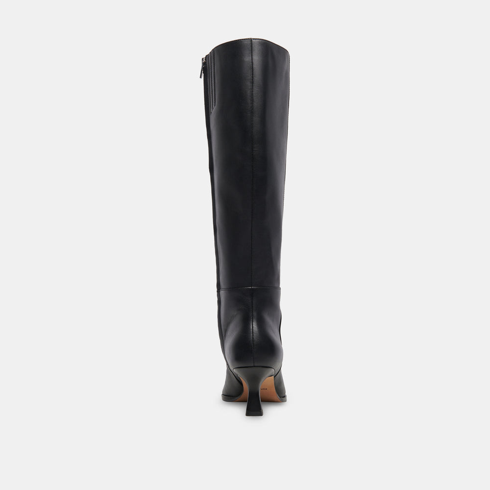 Auggie Wide Calf Boots | Black Leather Boots by Dolce Vita / Dolce Vita