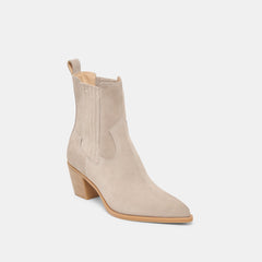 Slim Taupe Suede Booties / Dolce Vita