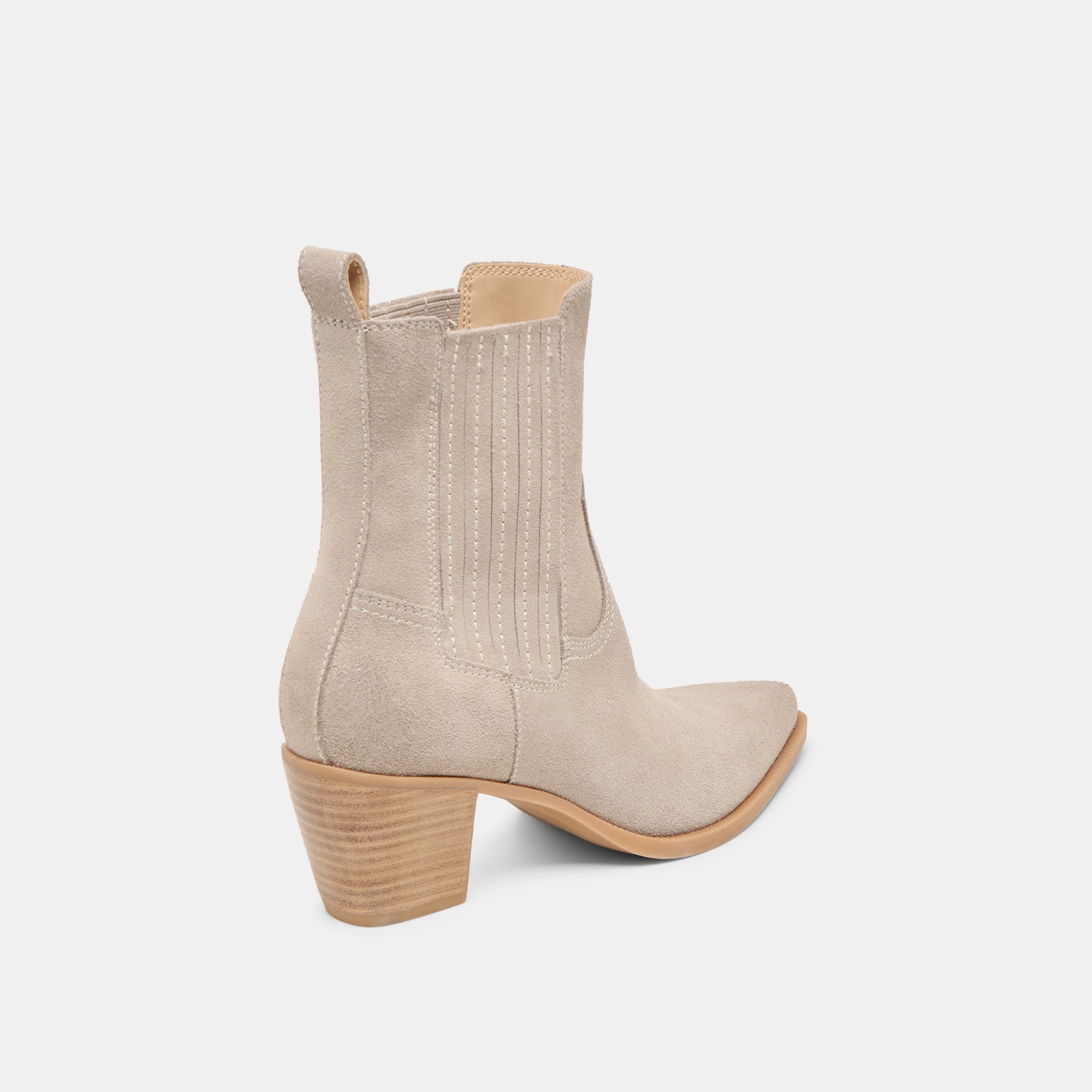 Slim Taupe Suede Booties / Dolce Vita
