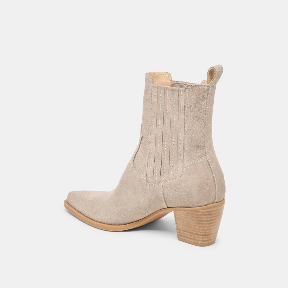 Slim Taupe Suede Booties / Dolce Vita