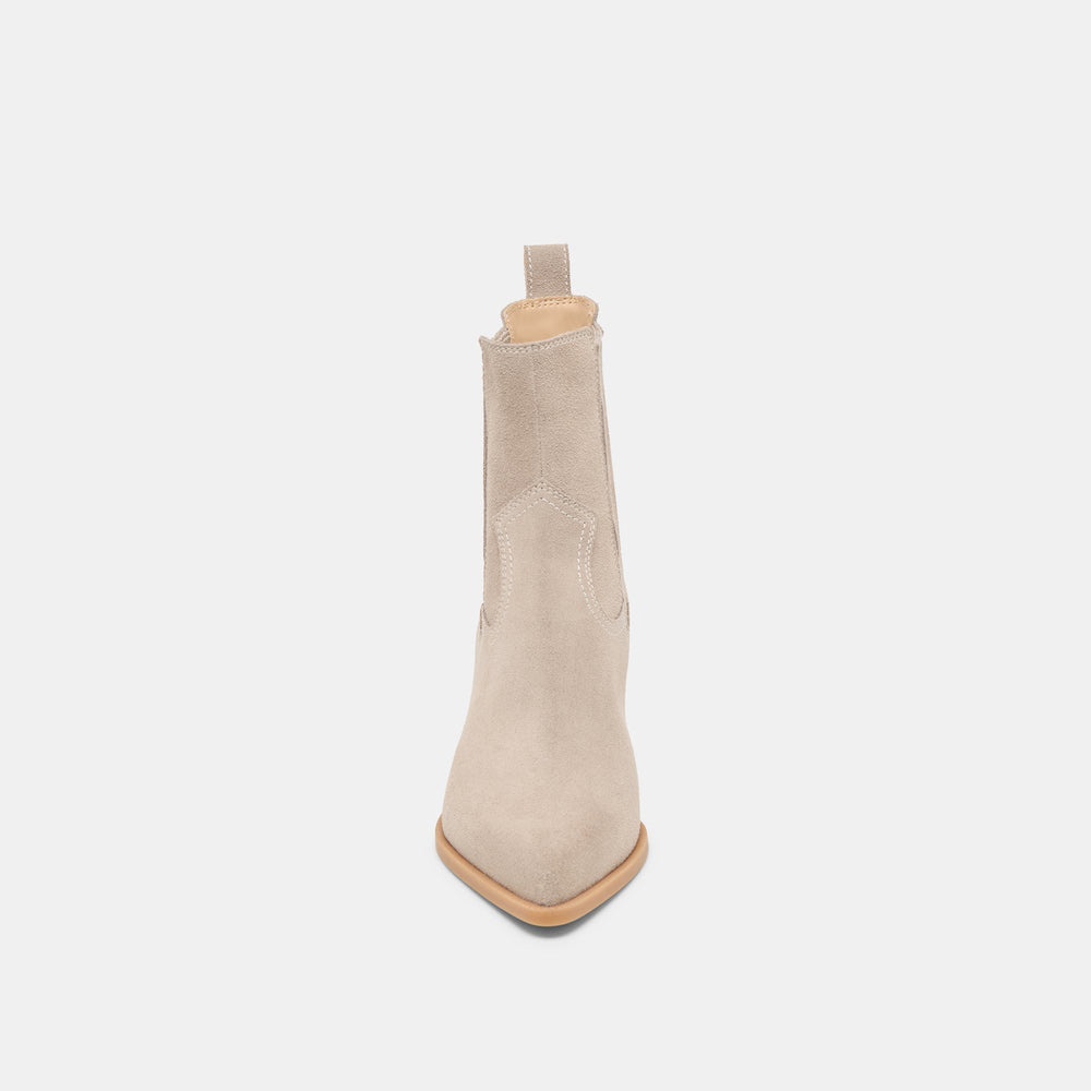 Slim Taupe Suede Booties / Dolce Vita