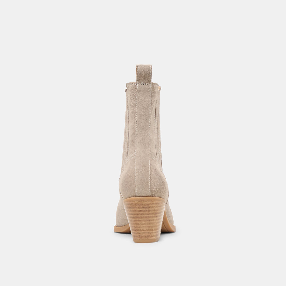 Slim Taupe Suede Booties / Dolce Vita