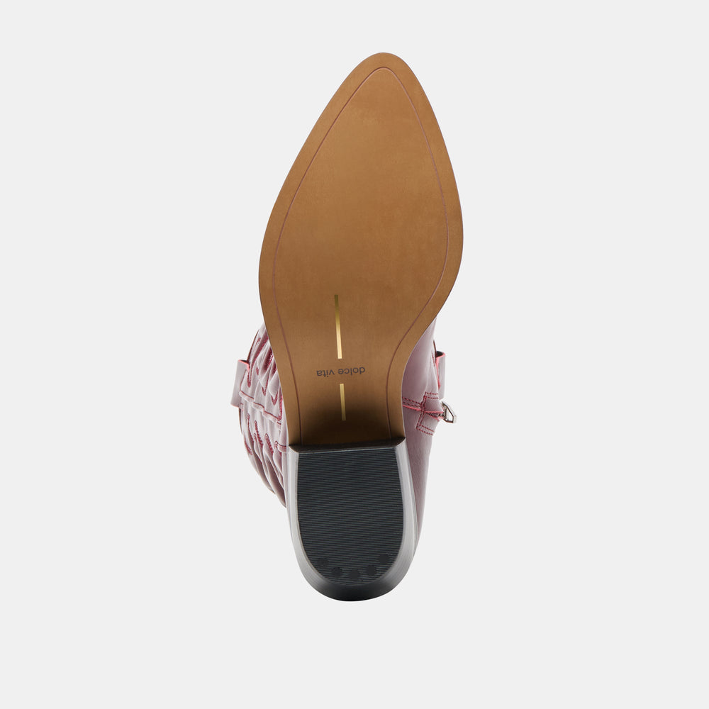 Mirla Oxblood Leather Boots / Dolce Vita