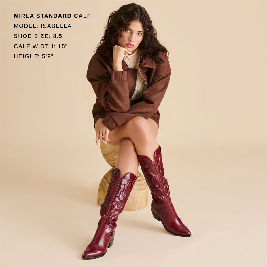 Mirla Oxblood Leather Boots / Dolce Vita