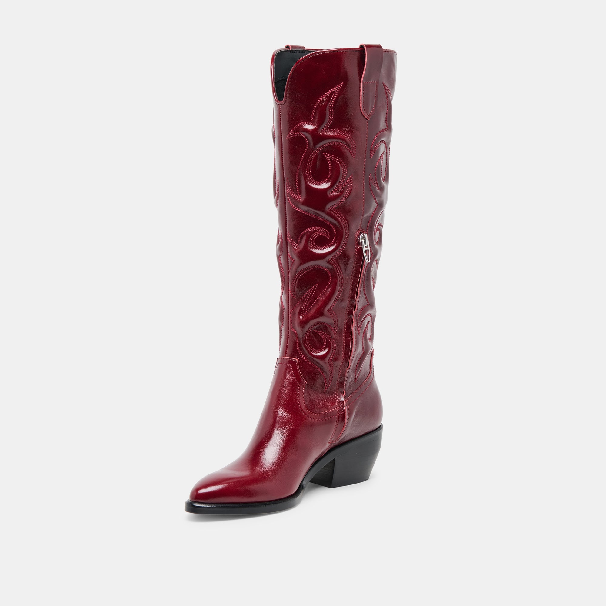 Mirla Oxblood Leather Boots / Dolce Vita