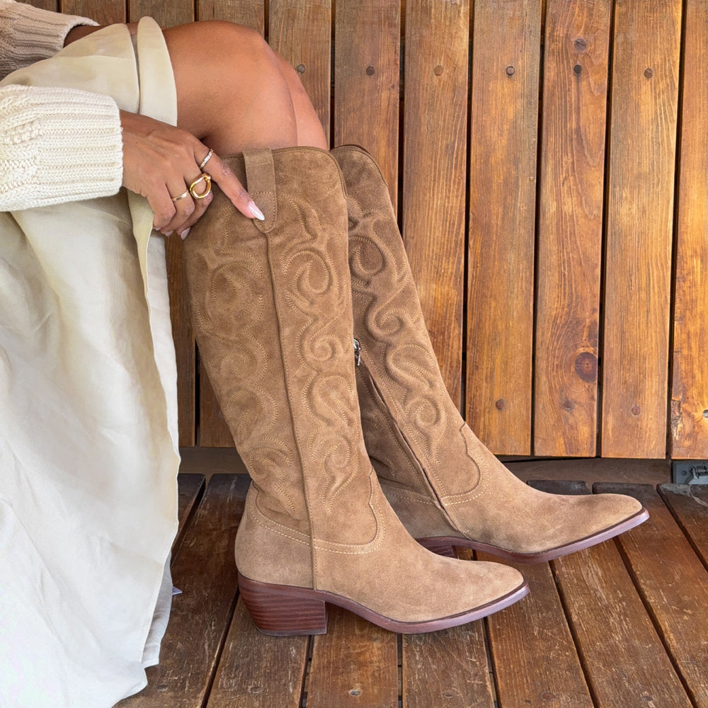 Mirla Lt Brown Suede Boots / Dolce Vita