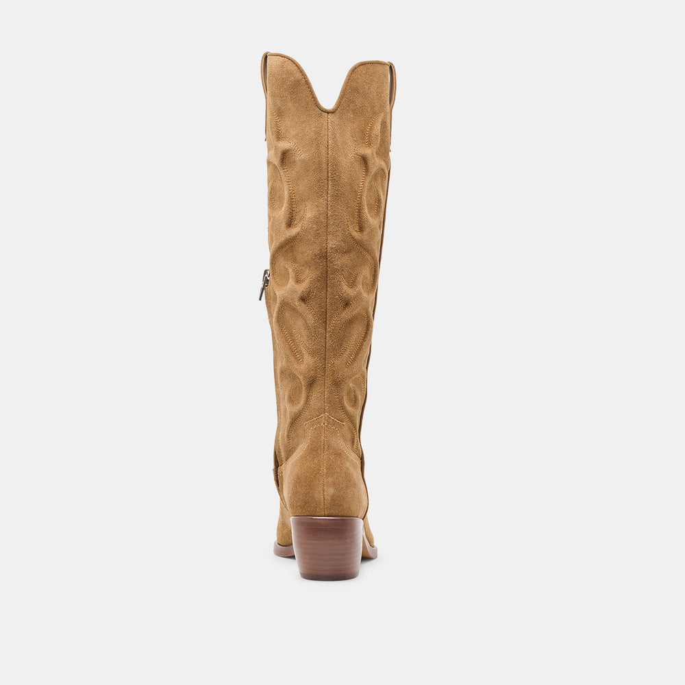 Mirla Lt Brown Suede Boots / Dolce Vita