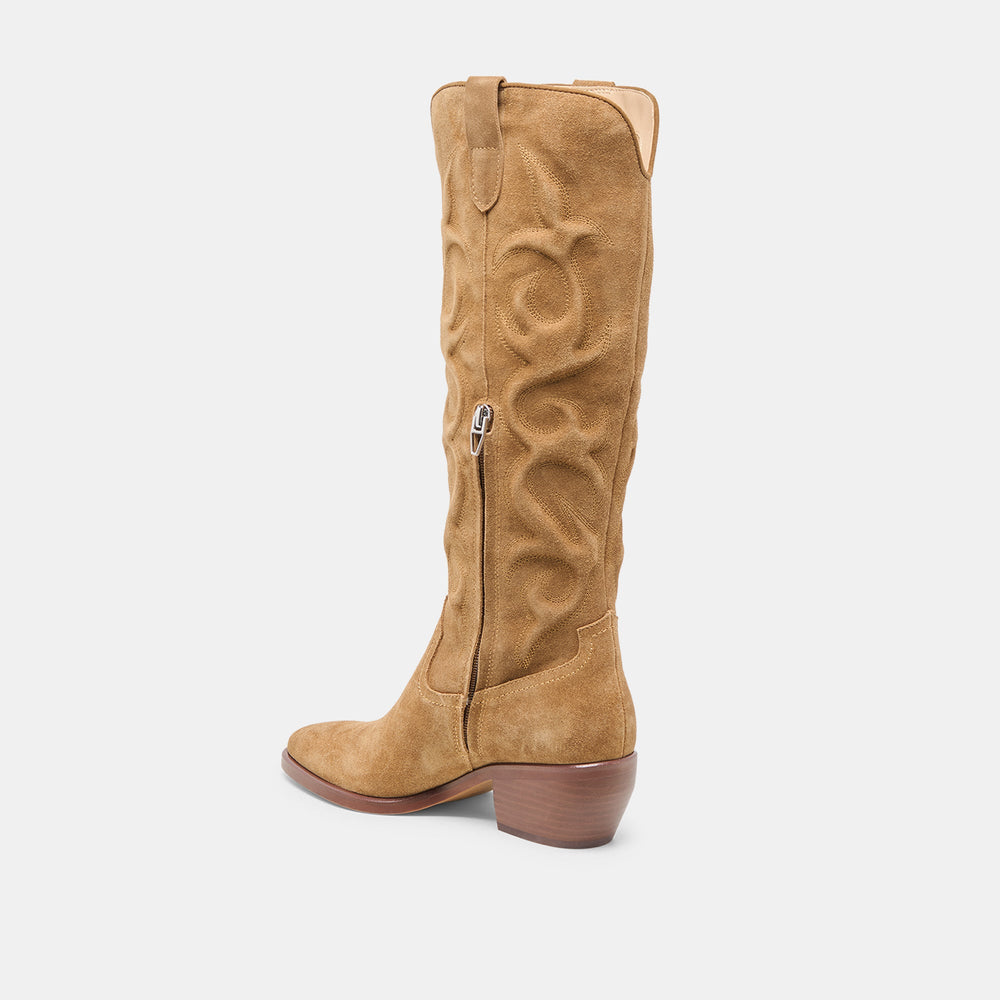 Mirla Lt Brown Suede Boots / Dolce Vita