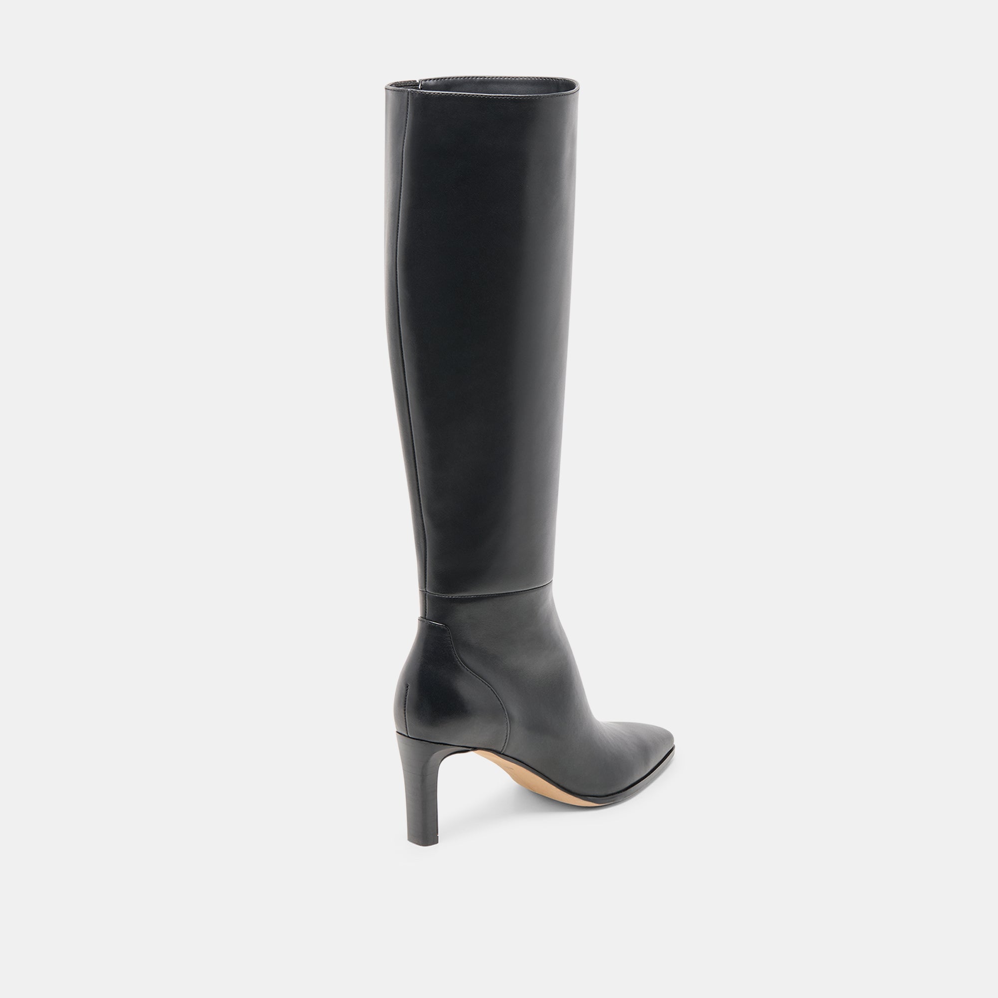 Emmi Black Leather Extra Wide Calf Boots / Dolce Vita