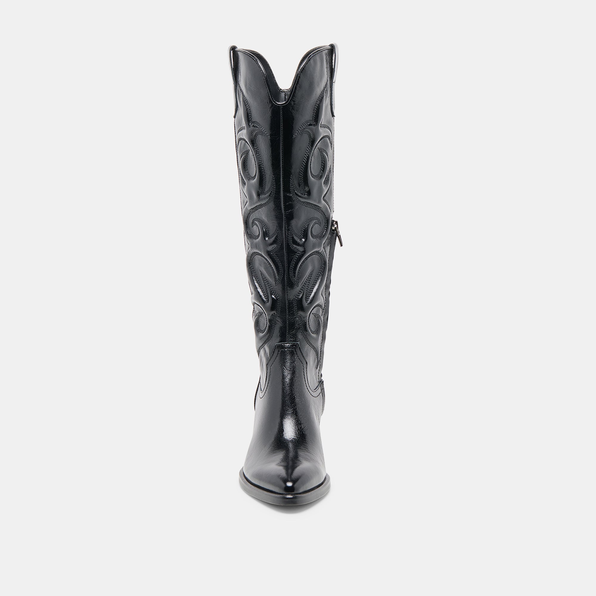 Mirla Black Leather Extra Wide Calf Boots / Dolce Vita