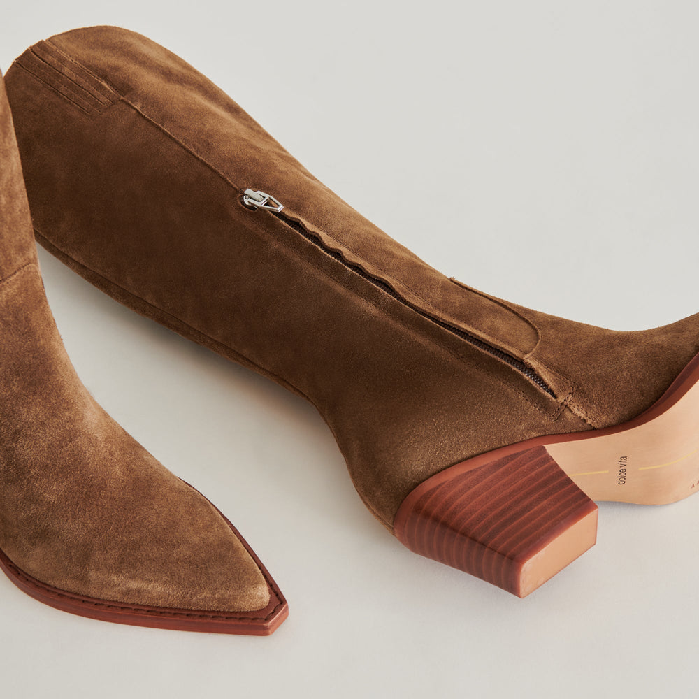 Raj Boots in Brown Suede | Women's Brown Suede Knee-High Boots
 – Dolce Vita / Dolce Vita