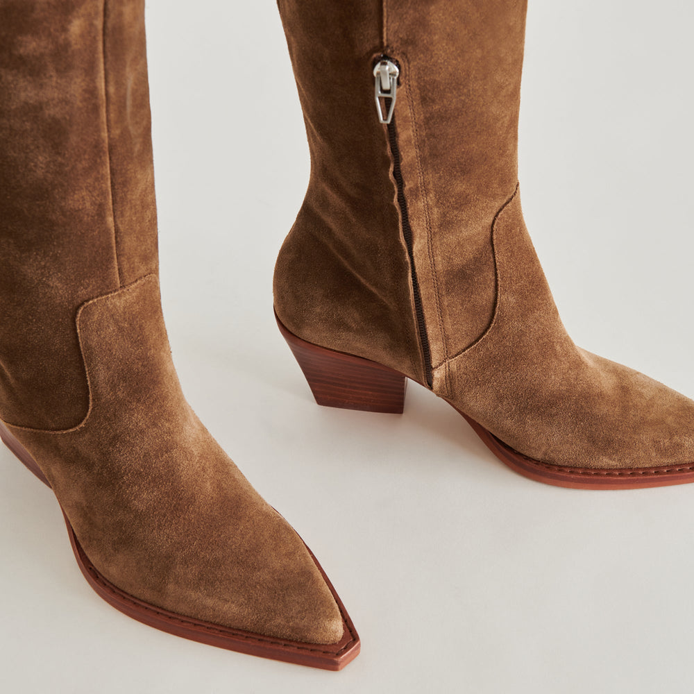 Raj Boots in Brown Suede | Women's Brown Suede Knee-High Boots
 – Dolce Vita / Dolce Vita