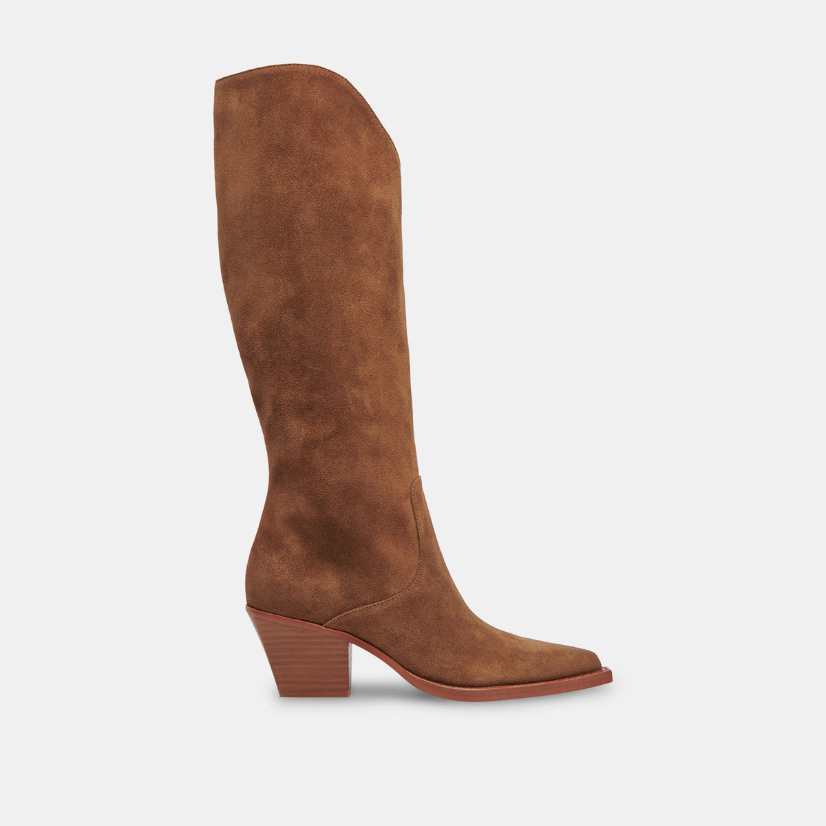 RAJ Wide Calf Boots Brown Suede | Women's Brown Suede Knee-High Boots
 – Dolce Vita / Dolce Vita