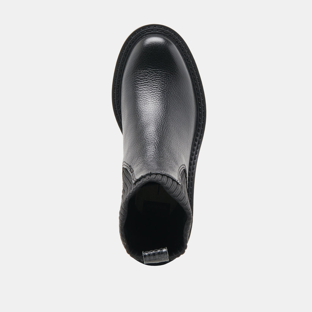 Hilora H2O Waterproof Black Leather Boots / Dolce Vita