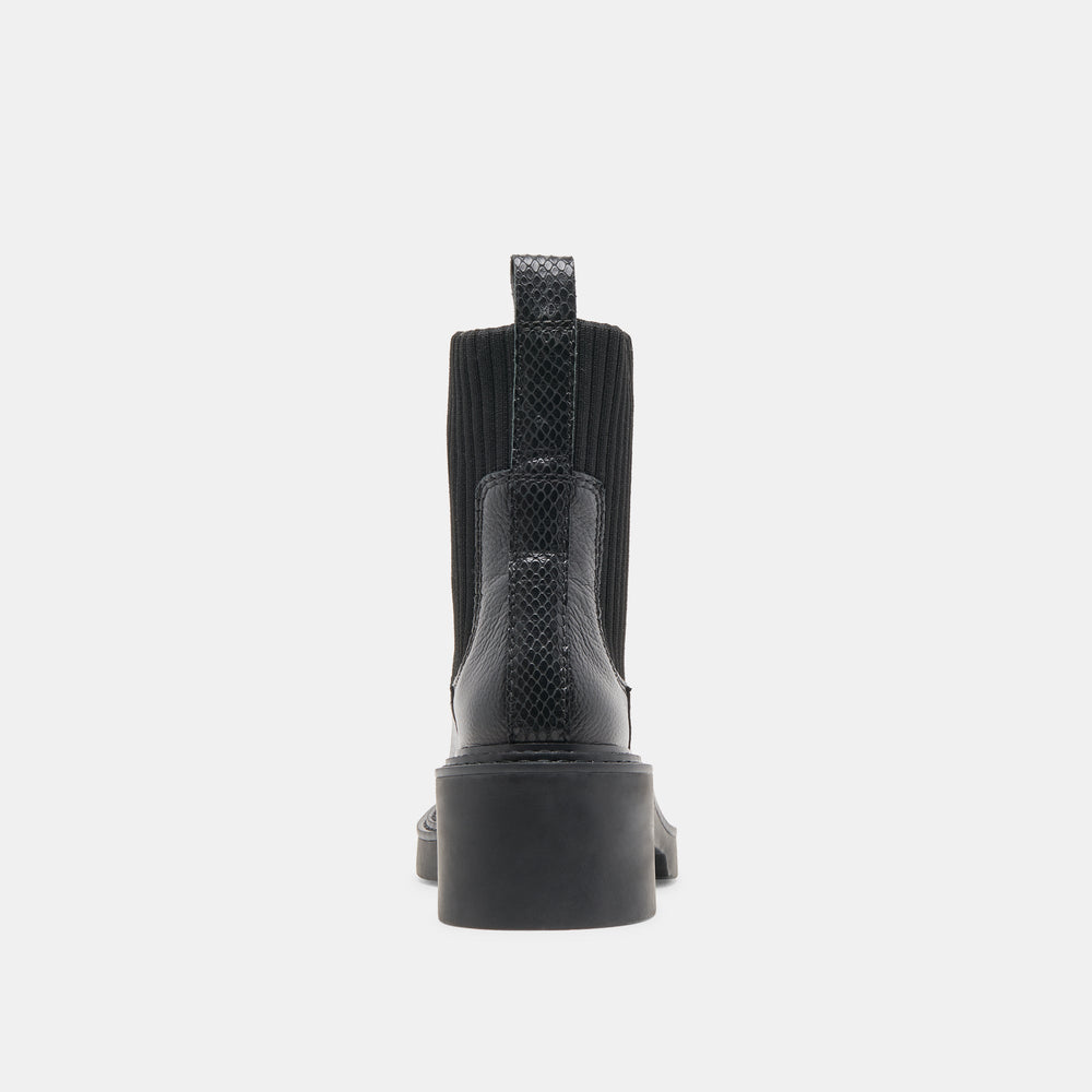 Hilora H2O Waterproof Black Leather Boots / Dolce Vita
