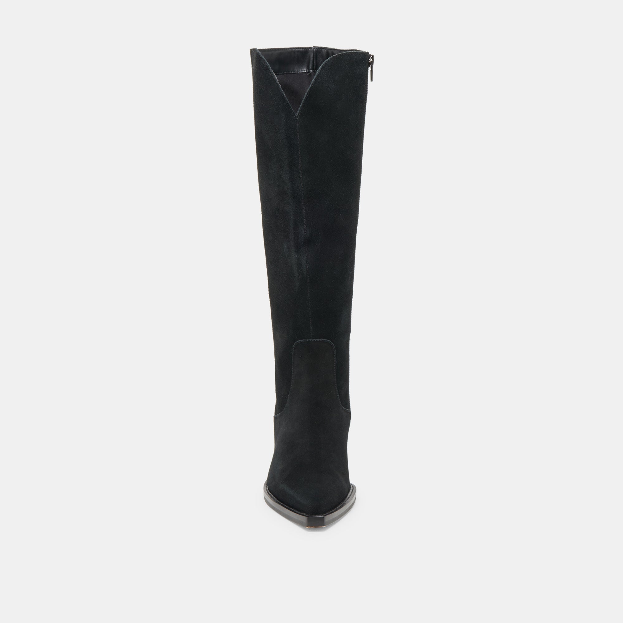 RAJ Wide Calf Boots Onyx Suede | Women's Onyx Suede Knee-High Boots
 – Dolce Vita / Dolce Vita