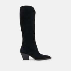 RAJ Wide Calf Boots Onyx Suede | Women's Onyx Suede Knee-High Boots
 – Dolce Vita / Dolce Vita