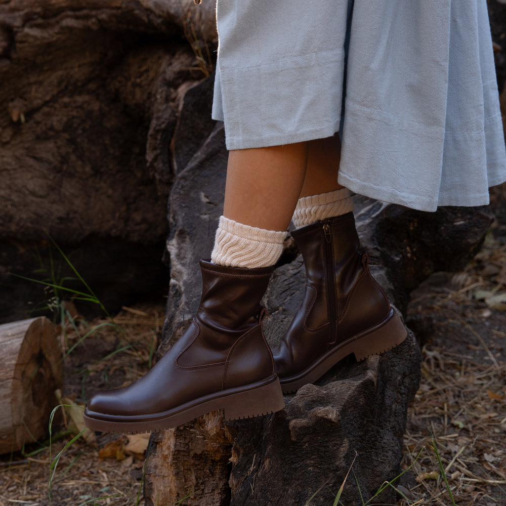 Simaya H2O Waterproof Mahogany Leather Boots / Dolce Vita