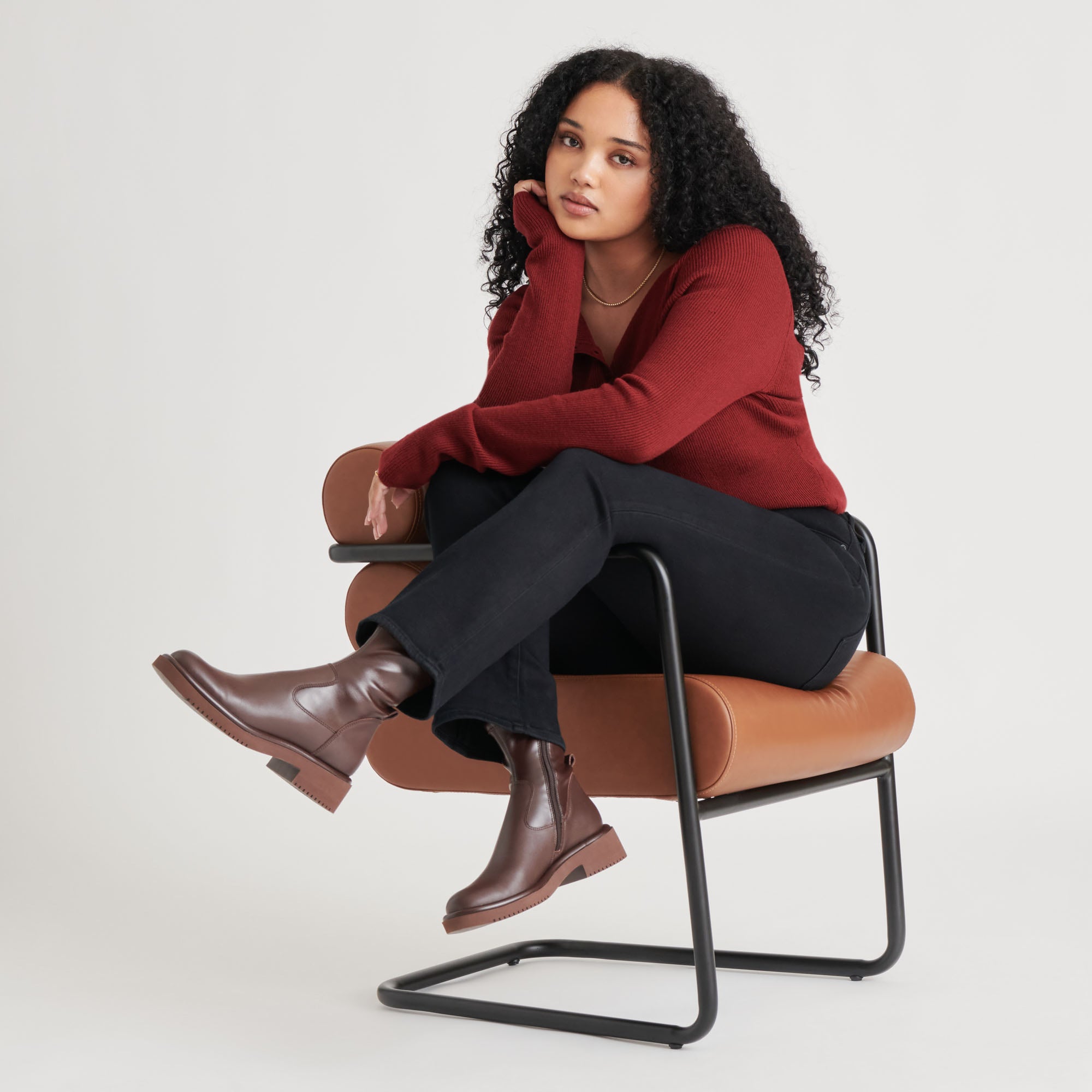 Simaya H2O Waterproof Mahogany Leather Boots / Dolce Vita