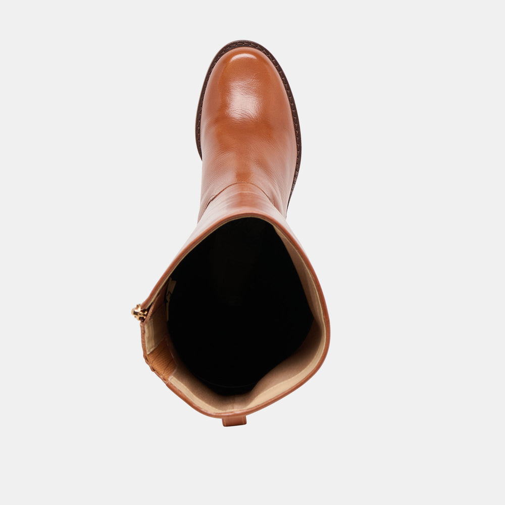 Lucyle Tan Leather Boots / Dolce Vita