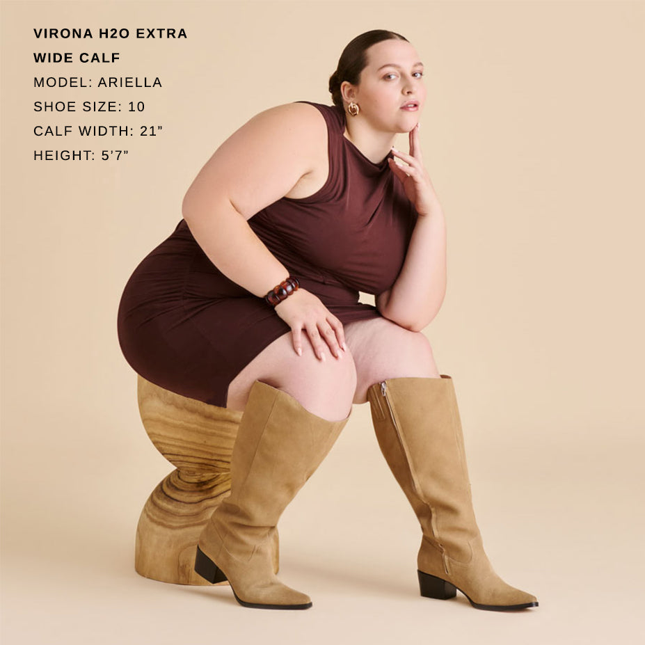 Virona H2O Waterproof Dk Taupe Suede Extra Wide Calf Boots / Dolce Vita