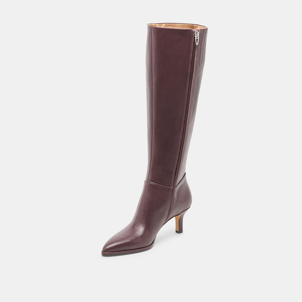 Aldy Mulberry Leather Boots / Dolce Vita