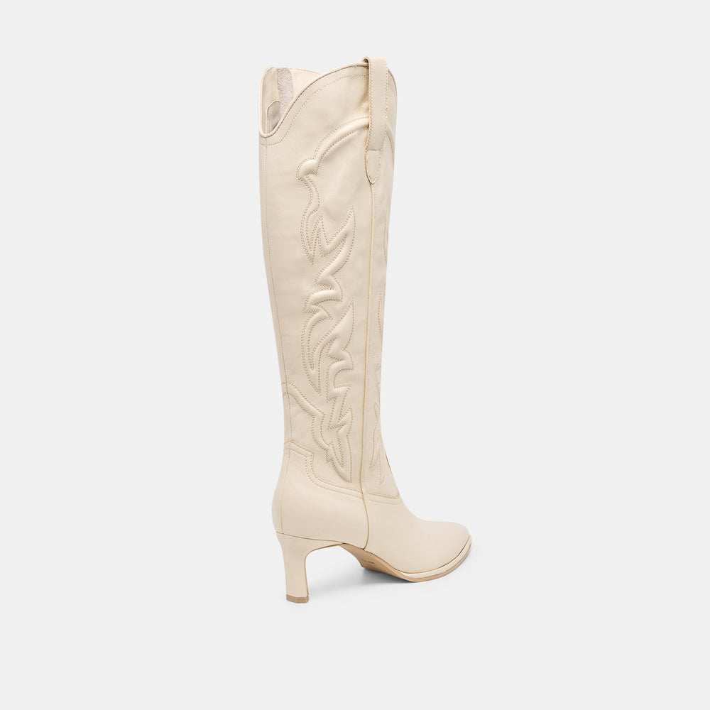 Alisa Creme Leather Boots / Dolce Vita