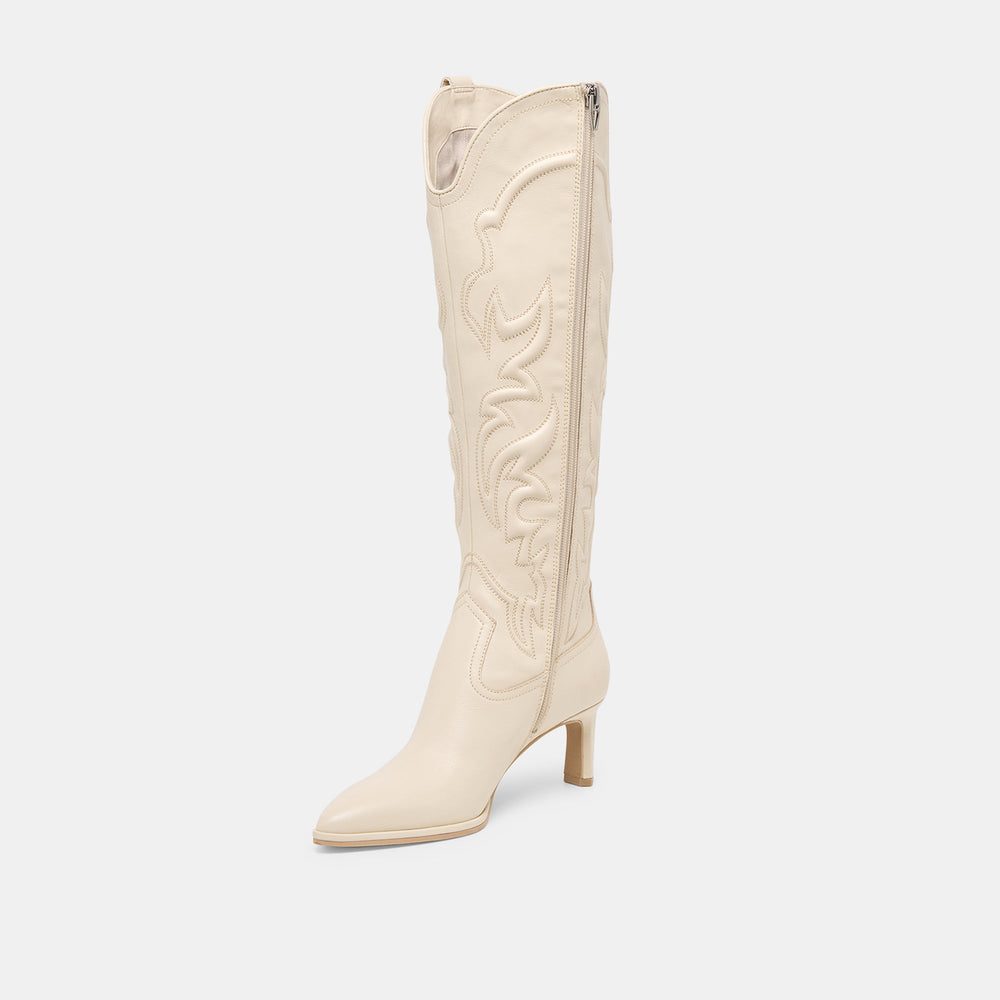 Alisa Creme Leather Boots / Dolce Vita