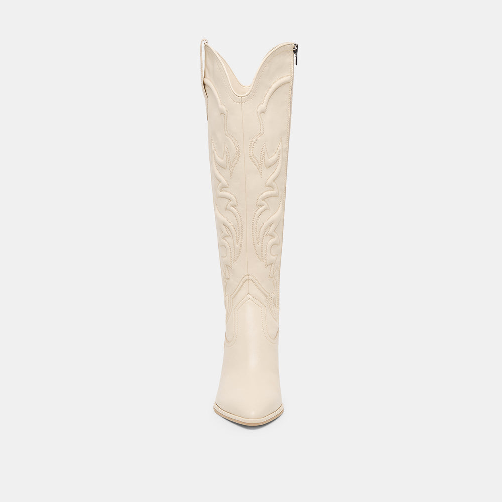 Alisa Creme Leather Boots / Dolce Vita