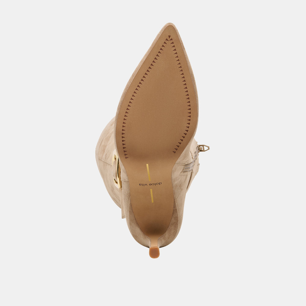 Kinzy Camel Suede Boots / Dolce Vita