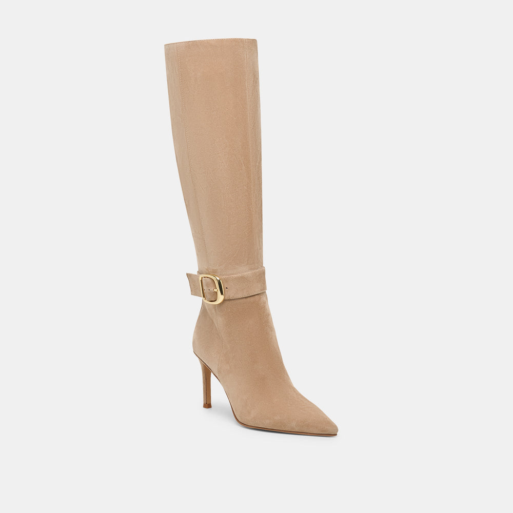Kinzy Camel Suede Boots / Dolce Vita