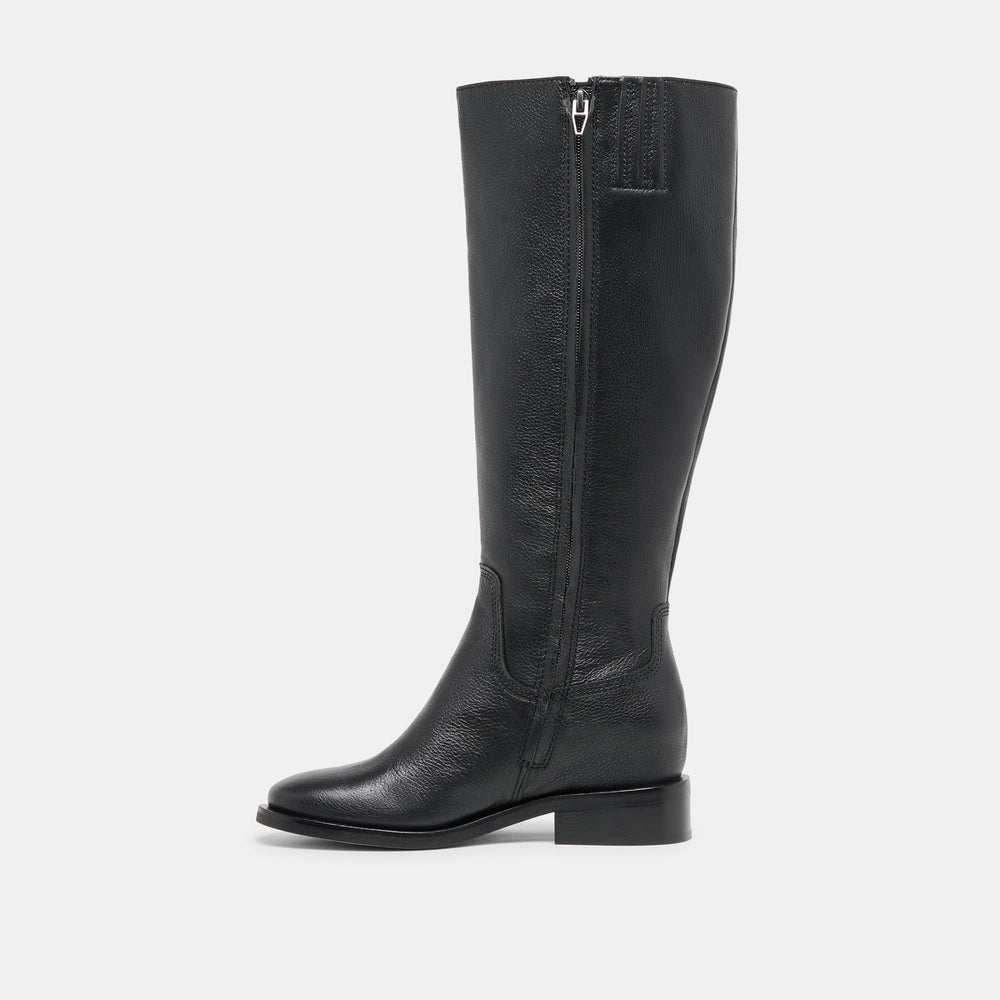 Kilian H2O Waterproof Black Leather Wide Calf Boots / Dolce Vita