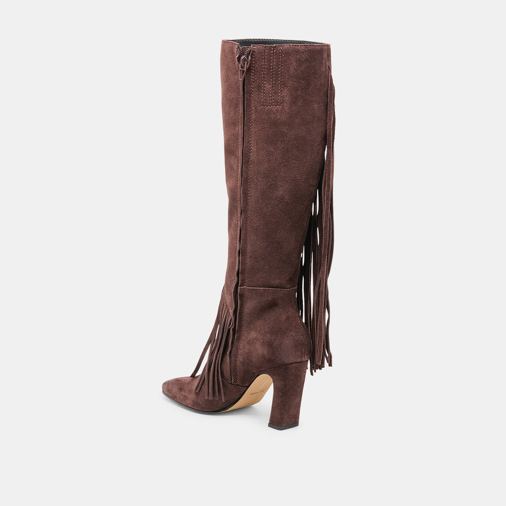 Giano Mahogany Suede Boots / Dolce Vita