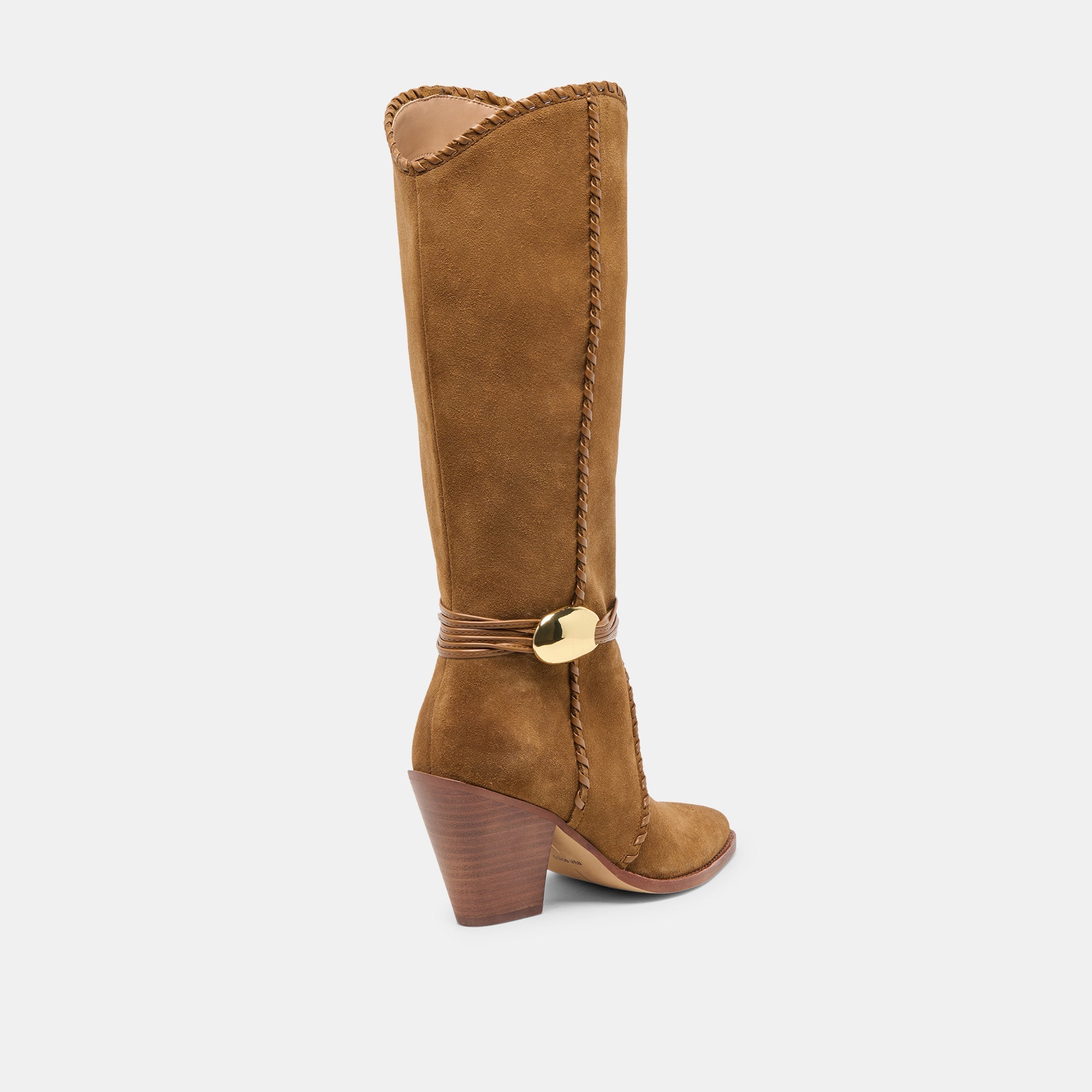 Jody Lt Brown Suede Wide Calf Boots / Dolce Vita