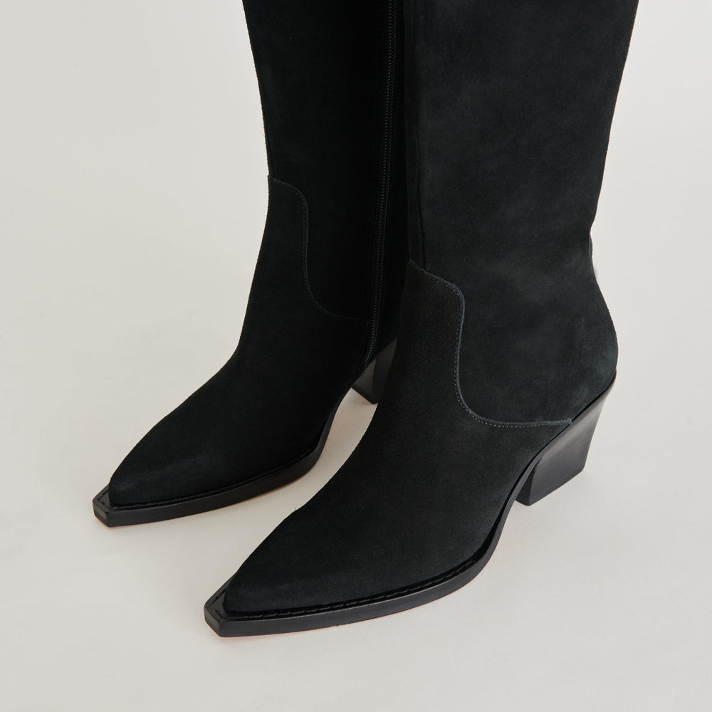 Raj Extra Wide Calf Onyx Suede Boots | Suede Wide Calf Boots
 – Dolce Vita / Dolce Vita