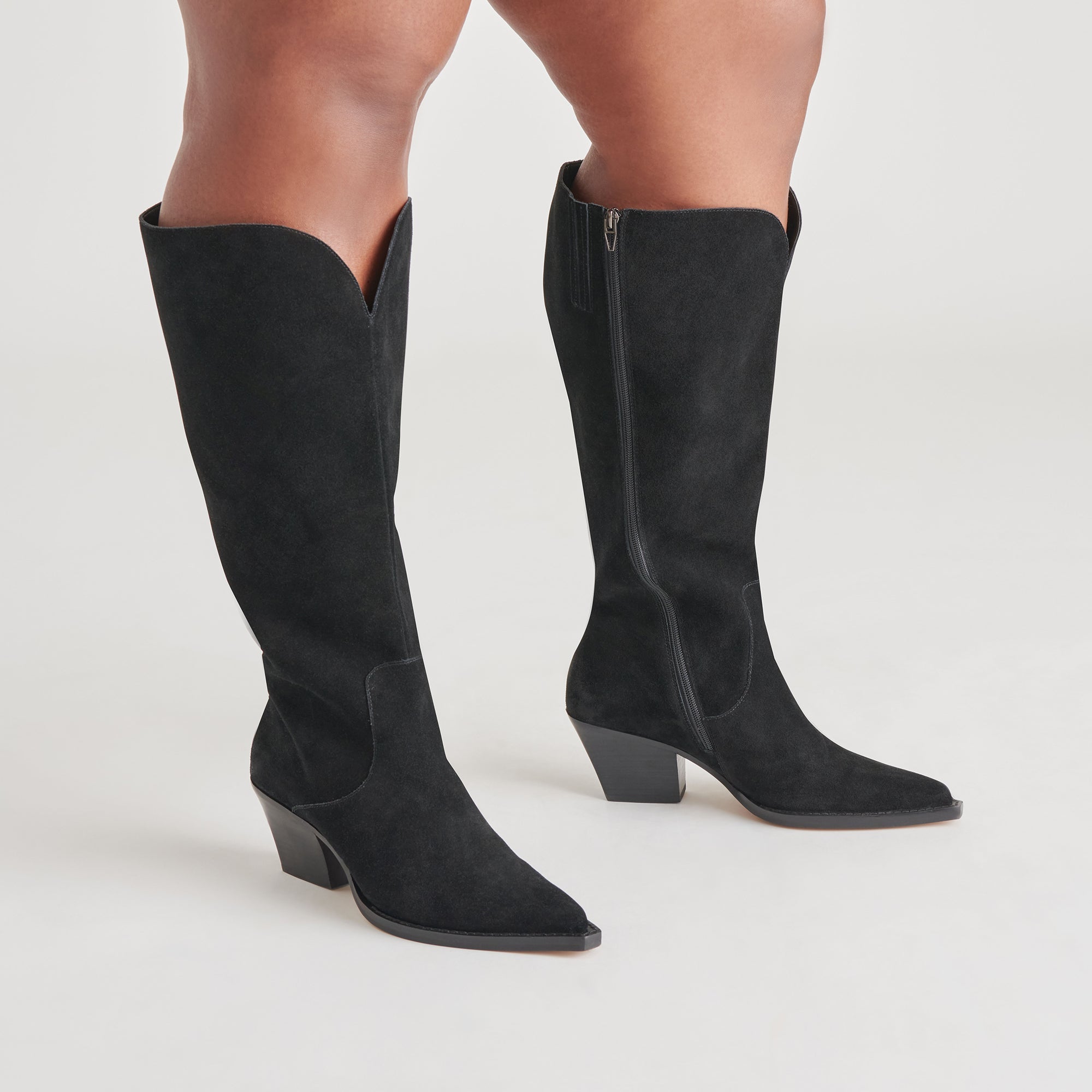 Raj Extra Wide Calf Onyx Suede Boots | Suede Wide Calf Boots
 – Dolce Vita / Dolce Vita