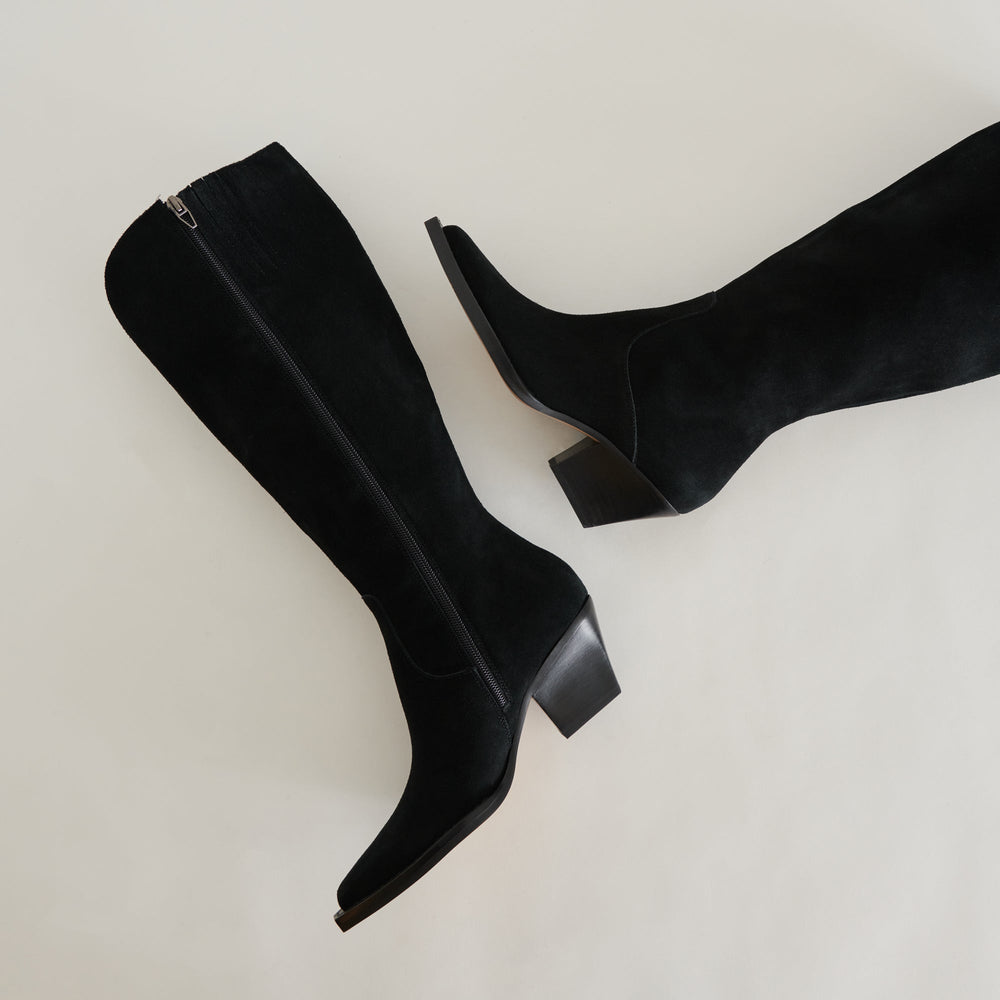 Raj Extra Wide Calf Onyx Suede Boots | Suede Wide Calf Boots
 – Dolce Vita / Dolce Vita