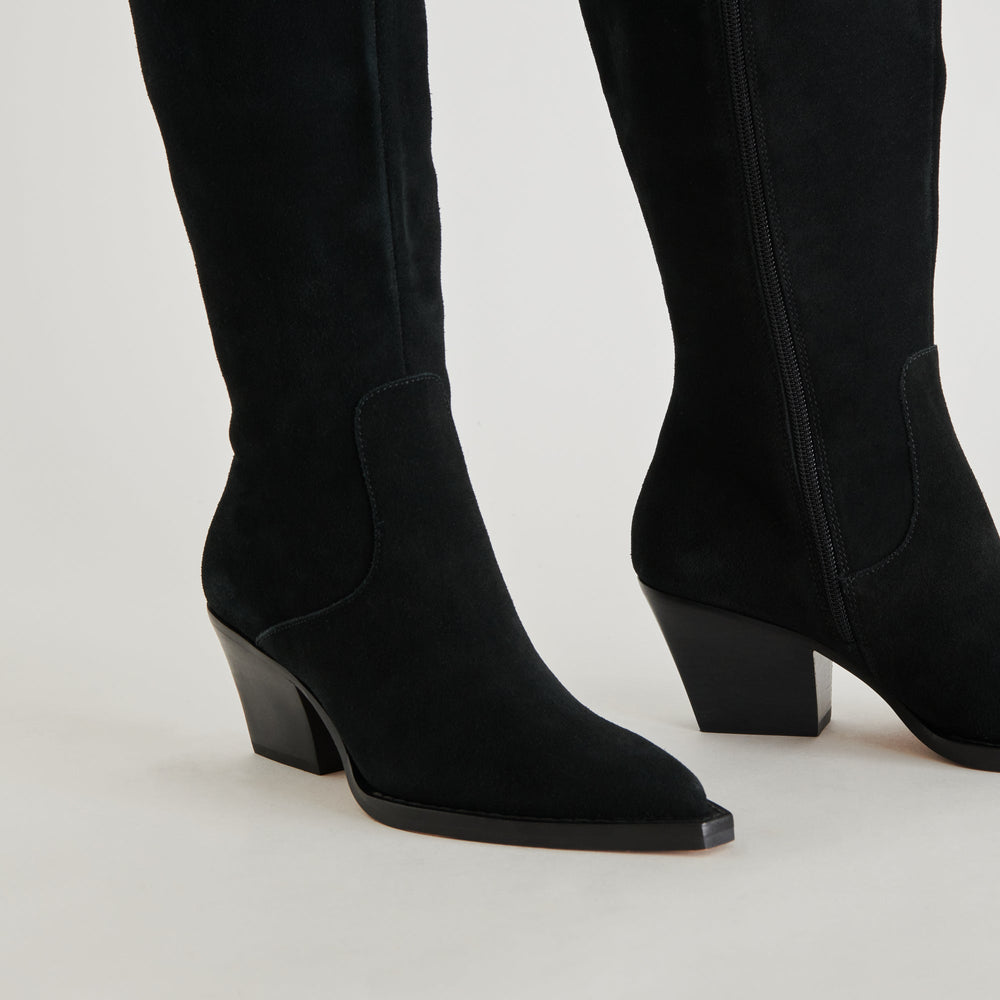 Raj Extra Wide Calf Onyx Suede Boots | Suede Wide Calf Boots
 – Dolce Vita / Dolce Vita
