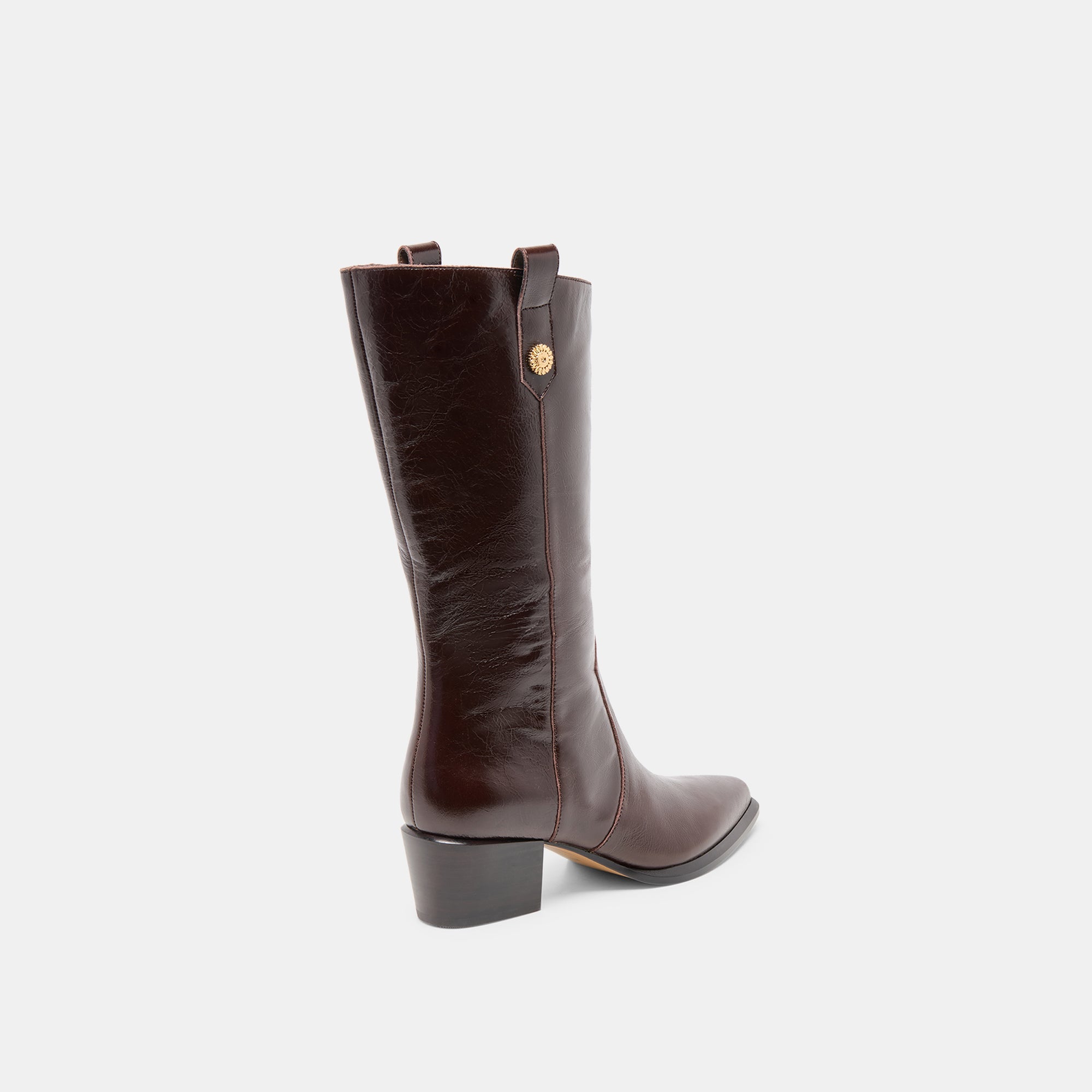 Vern Chocolate Leather Wide Calf Boots / Dolce Vita