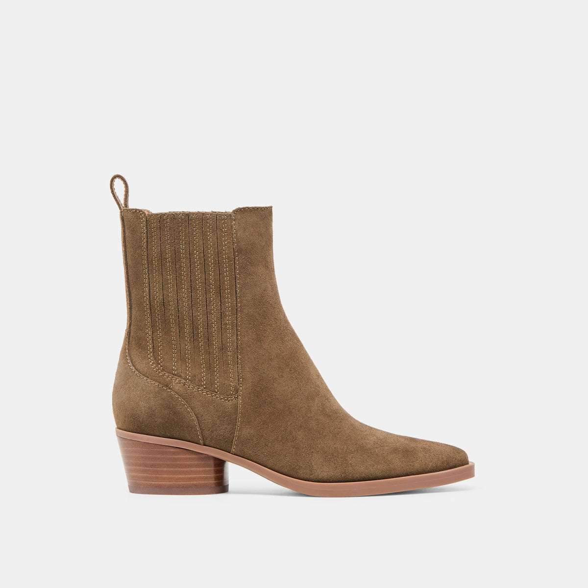 Faint H2O Waterproof Olive Suede Booties / Dolce Vita