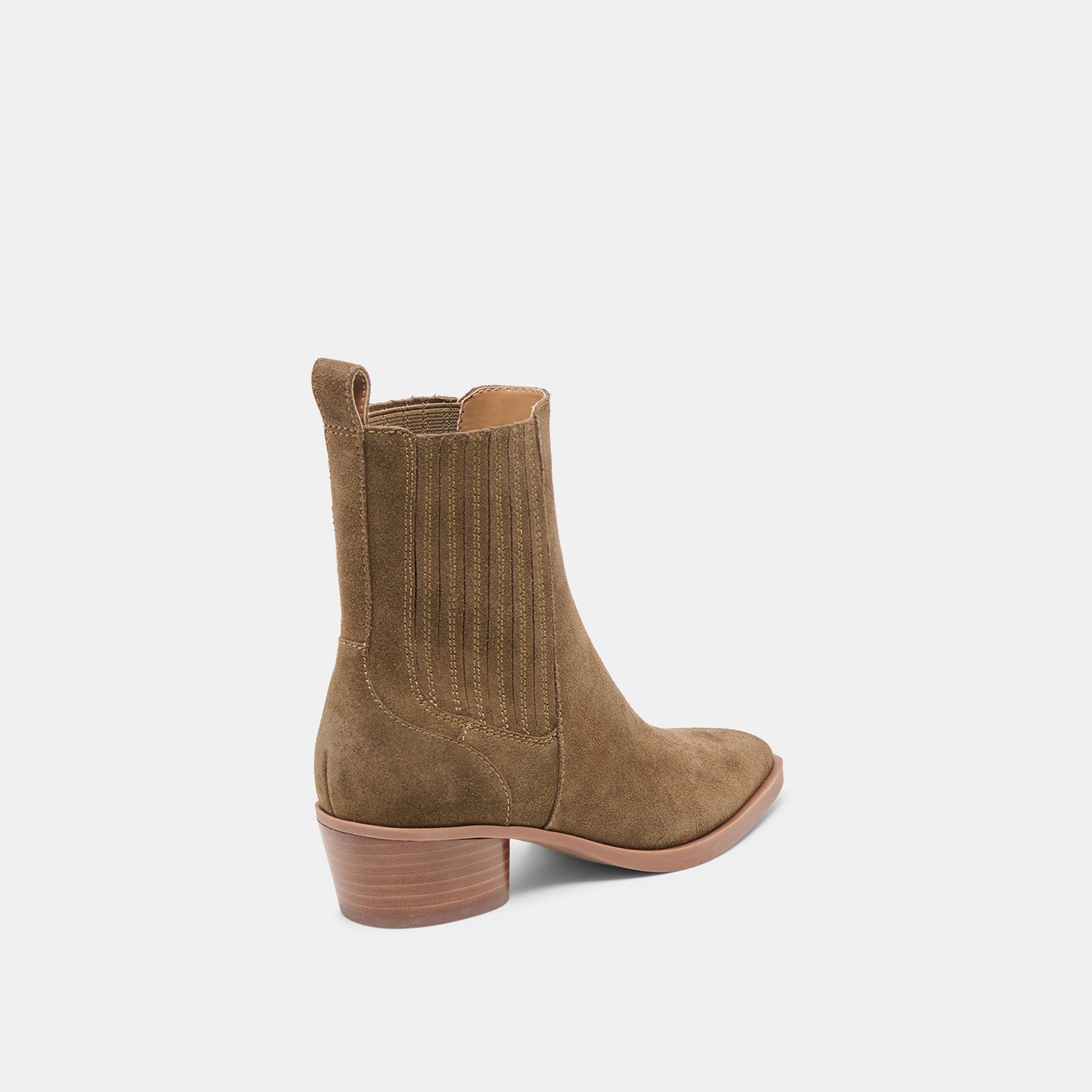 Faint H2O Waterproof Olive Suede Booties / Dolce Vita