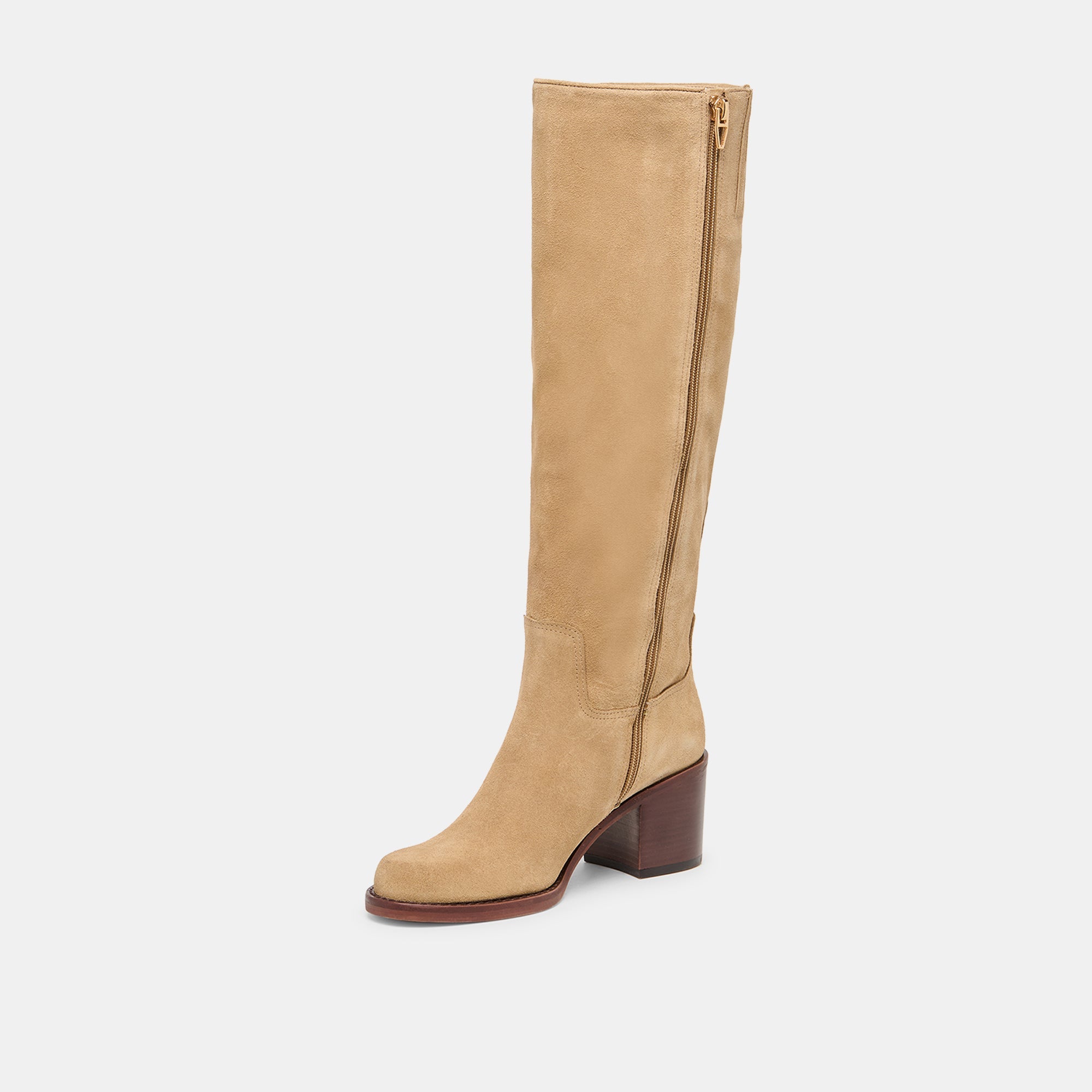 Lucyle Wide Calf Dk Taupe Suede Boots / Dolce Vita