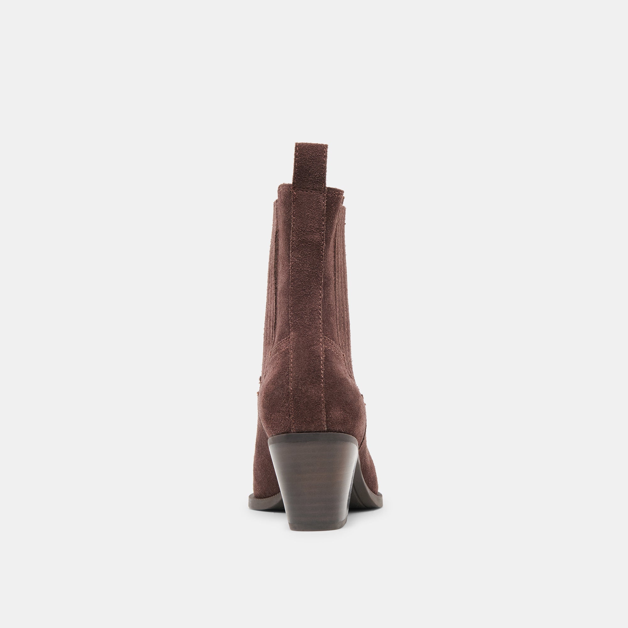 Slim Mahogany Suede Booties / Dolce Vita