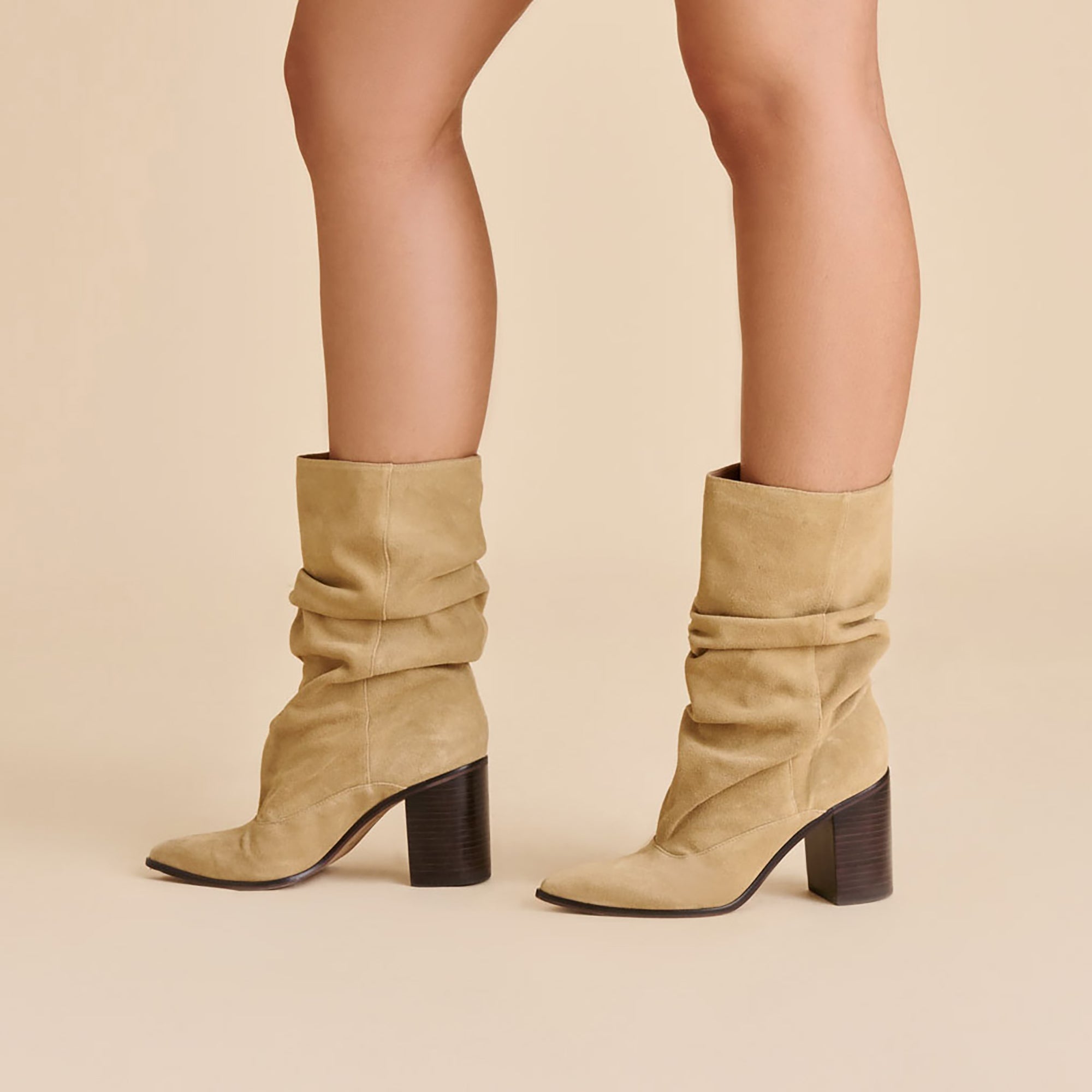 Talina Dk Taupe Suede Boots / Dolce Vita